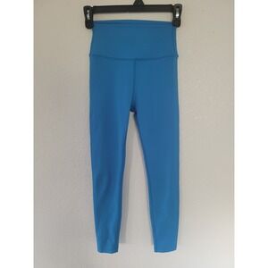 Splits59 Athletic Leggings High Waist Blue S Polyester Spandex Activewear #21